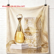 Christian Dior J'adore Perfume Gold Luxury Flannel Sofa Throw Blanket D181